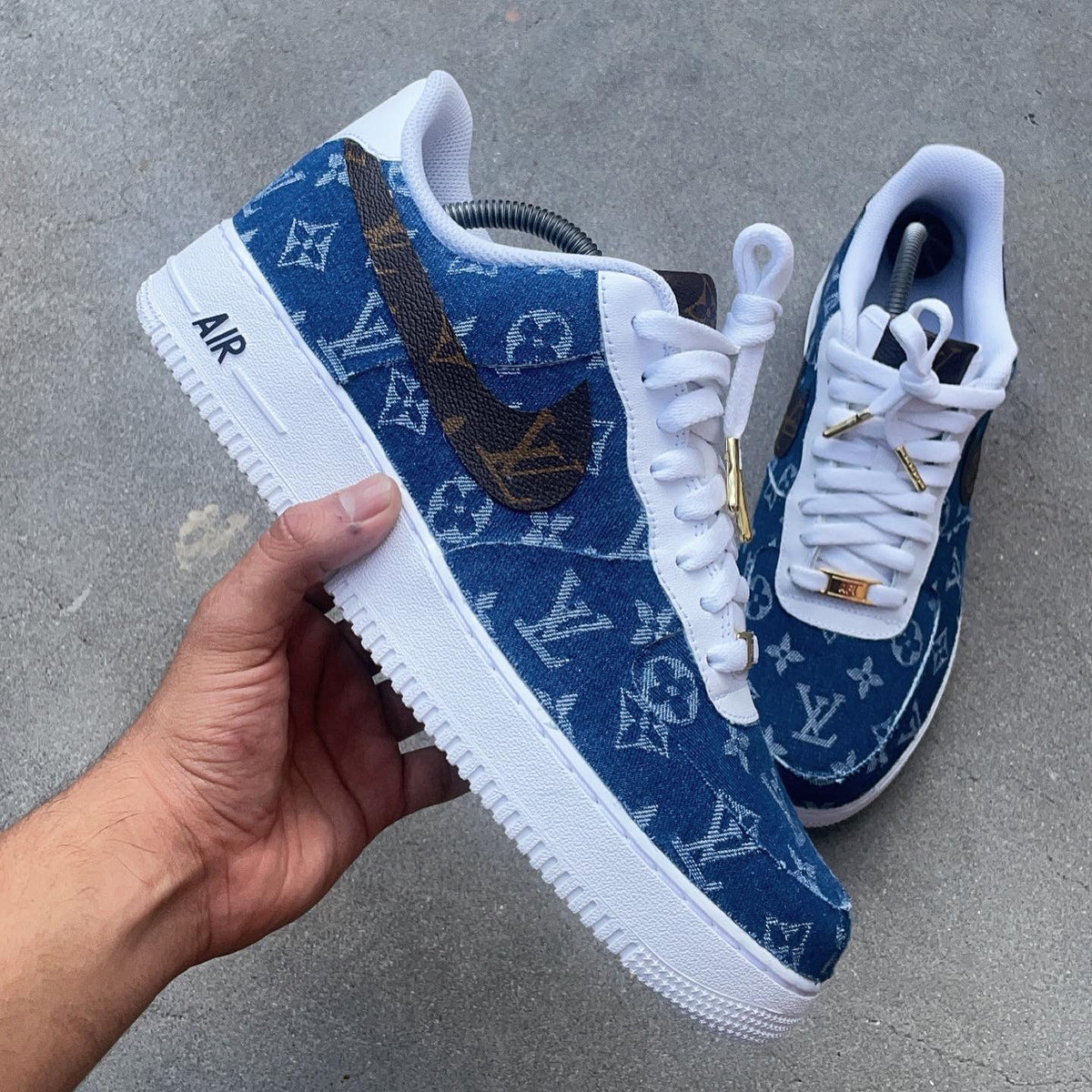 LV Denim AF1 – LouCustomz